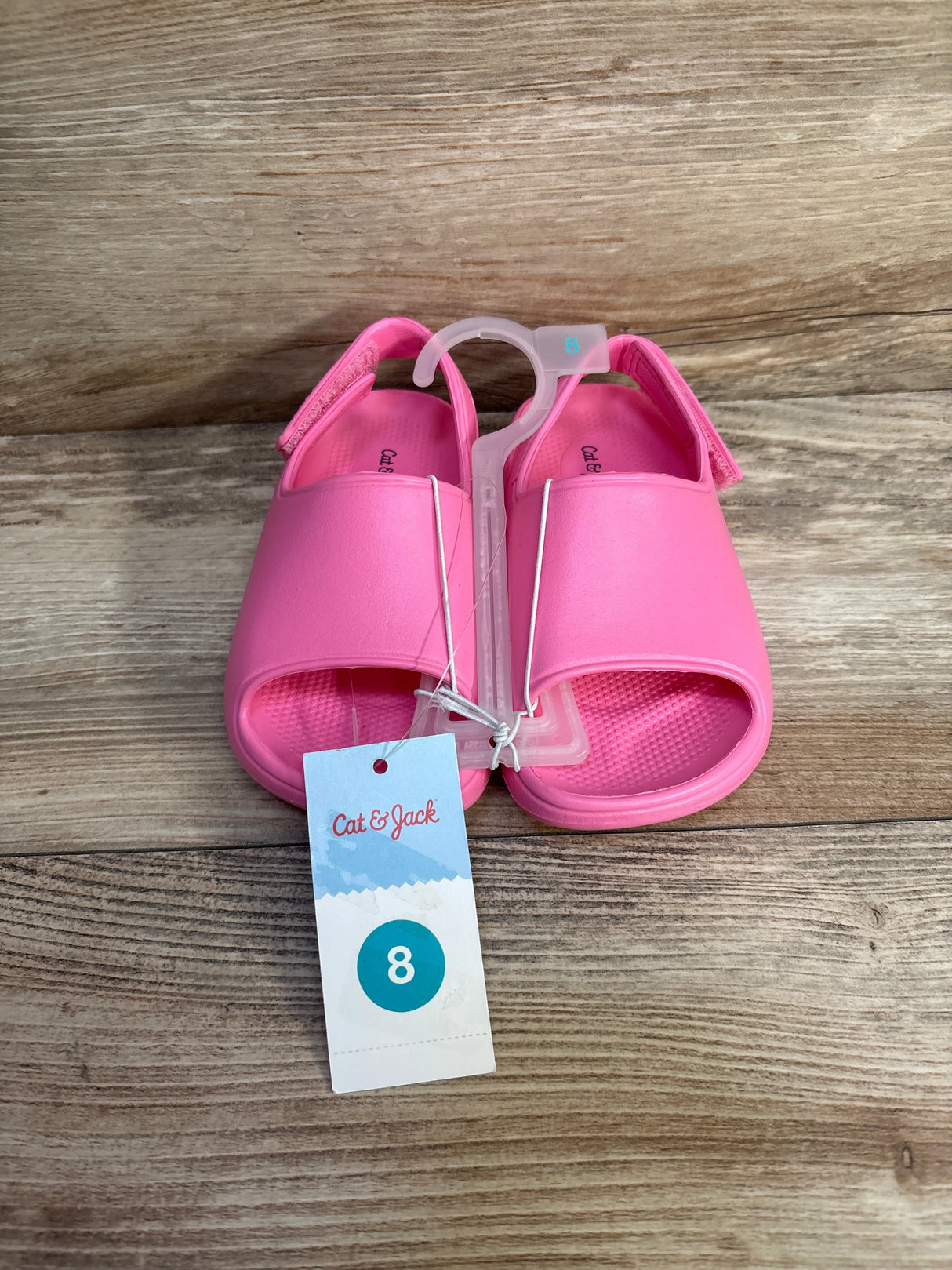 NEW Cat & Jack Beck Footbed Sandals Pink sz 8c - Me n Mommy To Be
