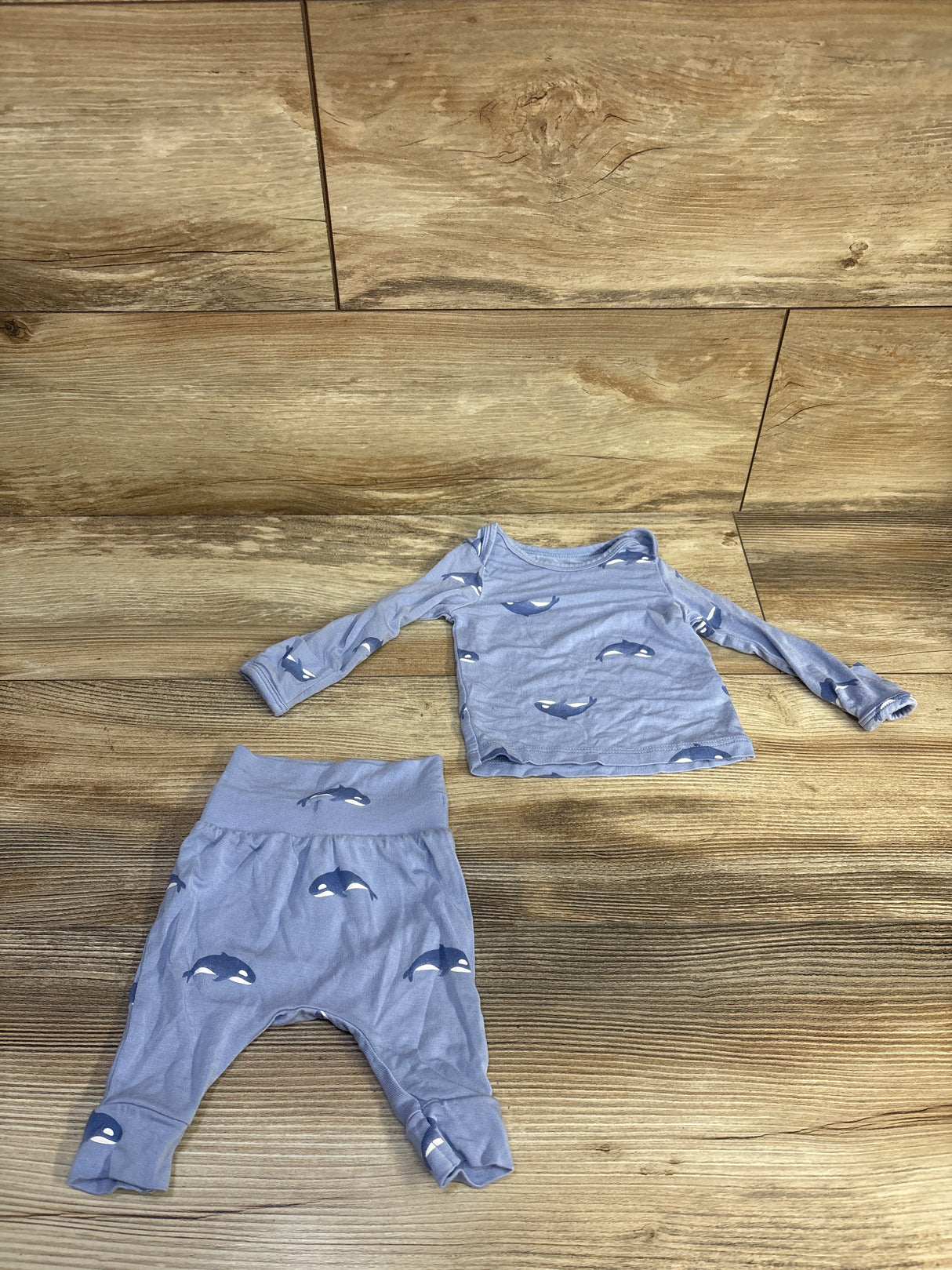Just One You Comfy Soft 2pc Pajama Set Blue sz Newborn