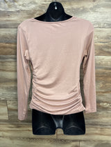 Ekouaer Ruched Shirt Pink sz Medium
