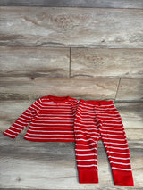 Wondershop 2pc Waffle Knit Striped Pajama Set Red sz 3T