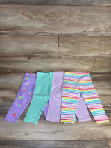 NEW Children's Place Capri Leggings 4pk Purple sz 5T