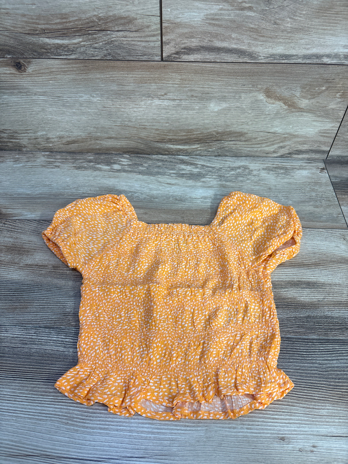 Old Navy Short-Sleeve Smocked Top Orange sz 4T