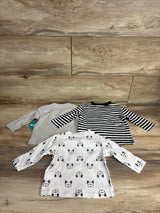 NEW Mighty Goods 3pk Dog Print Shirt Set Grey sz 3m