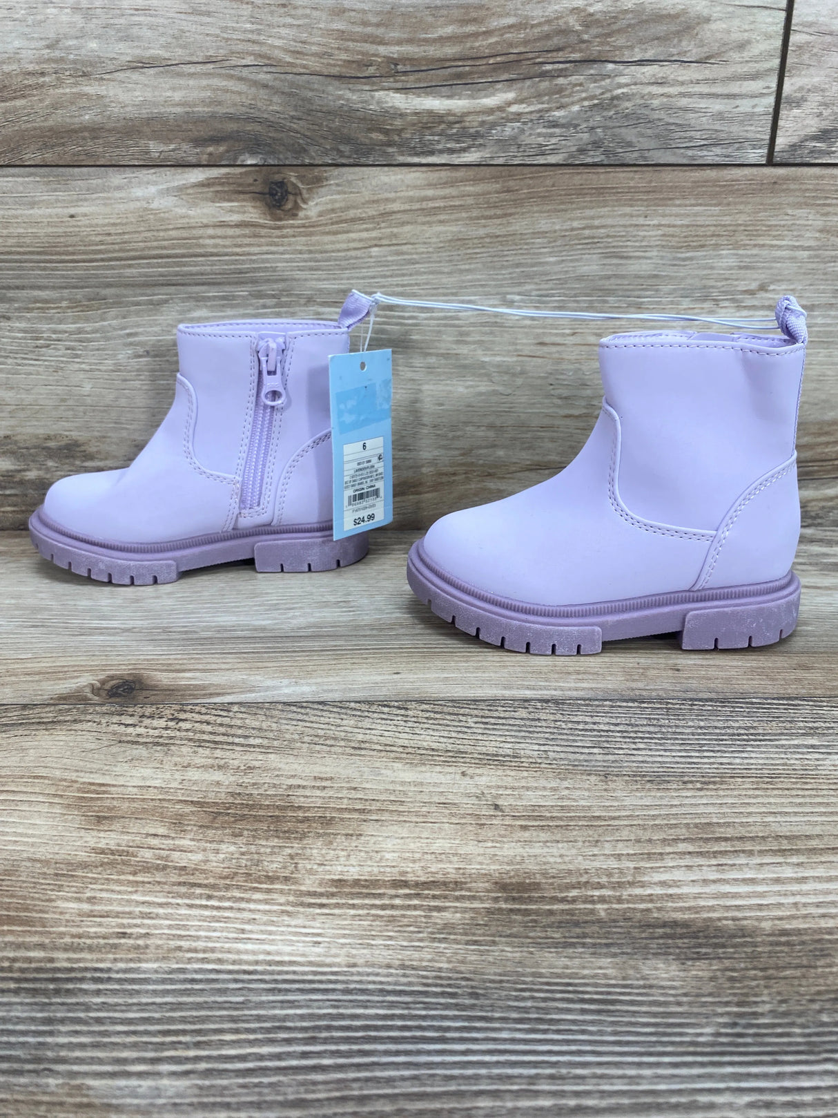 NEW Cat & Jack Flora Zipper Boots Lavender sz 6c