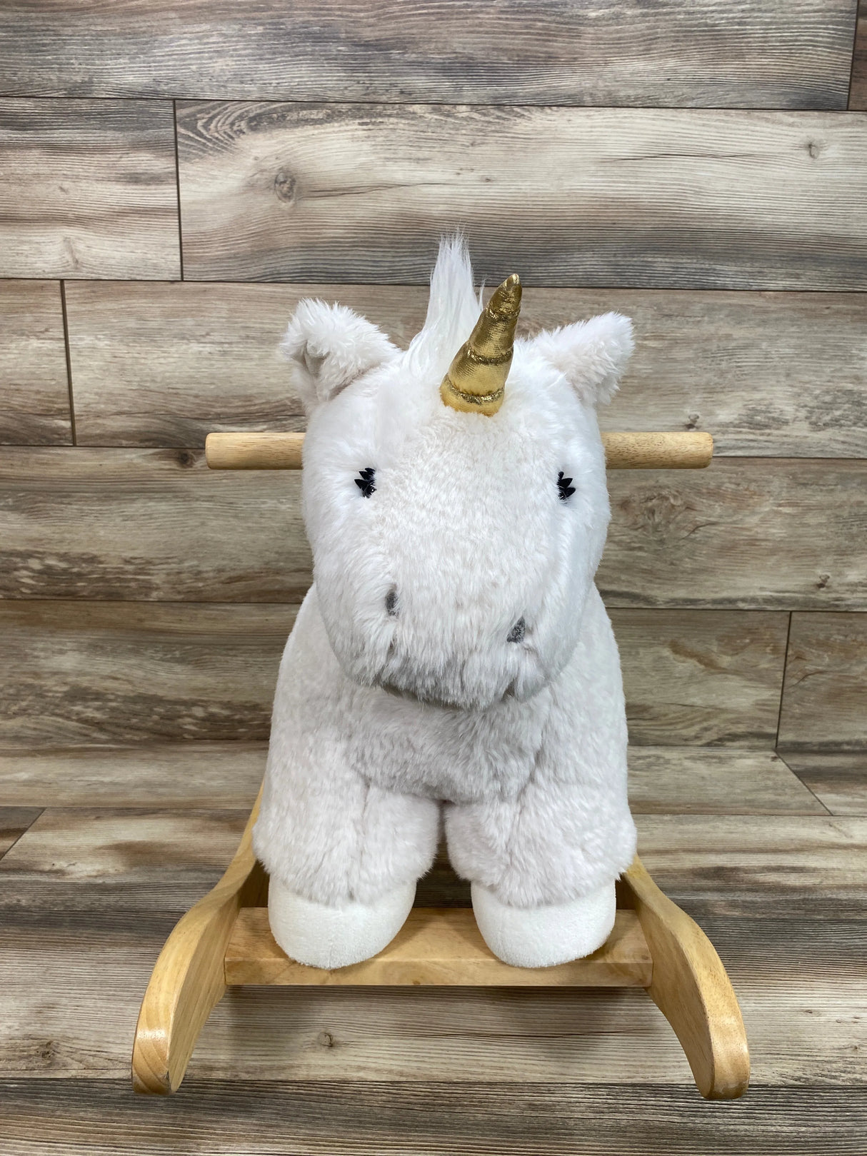 Pottery Barn Kids White Unicorn Plush Rocker