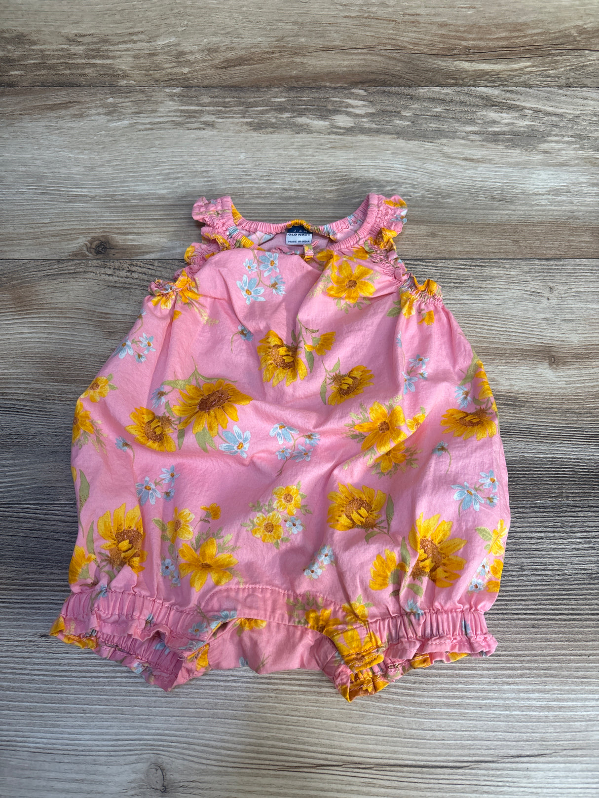 Old Navy Floral Bubble Romper Pink sz 3-6m