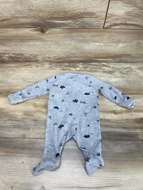 Carter's Grey Ribbed Sleeper sz Newborn - Me 'n Mommy To Be