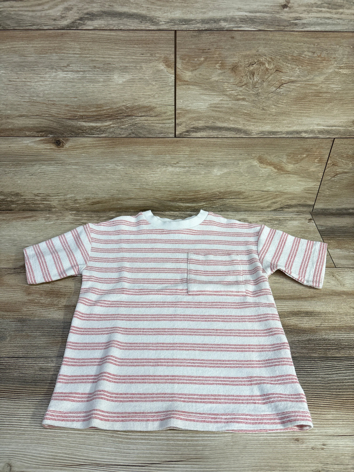 H&M Striped Thermal Long Sleeve Shirt White sz 5-6
