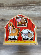 Melissa & Doug Barnyard Animals Jumbo Knob Wooden Peg Puzzle