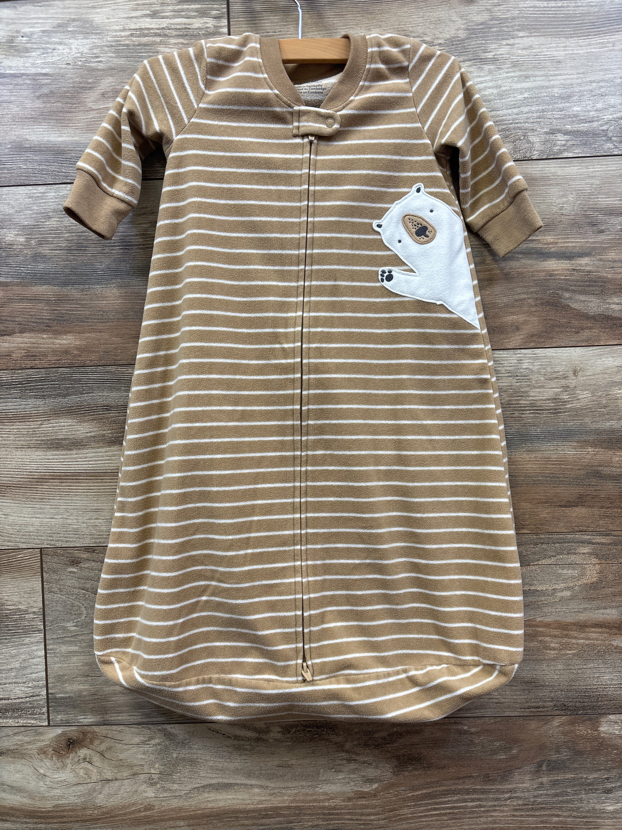 Carter's Striped Fleece Sleep Sack Brown 6-9m