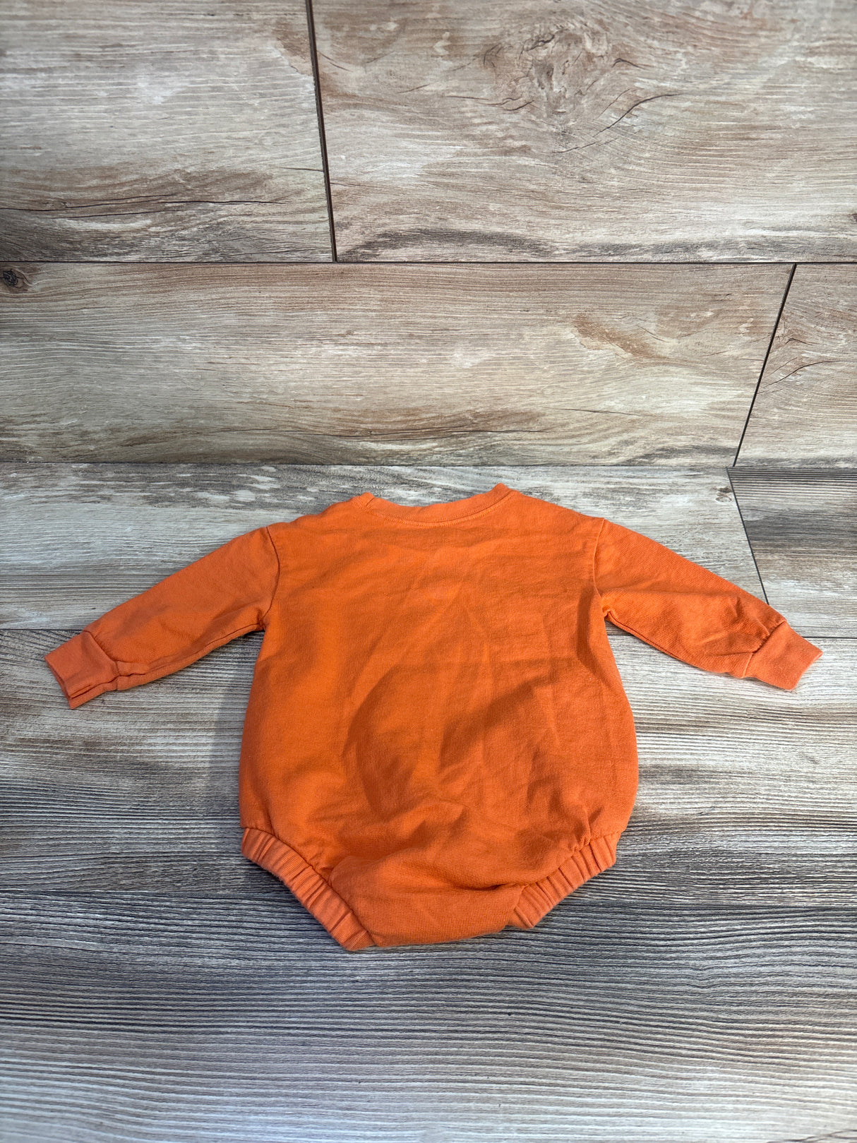 Child Of Mine Jack O Lantern Sweater Bubble Romper Orange sz 3-6m
