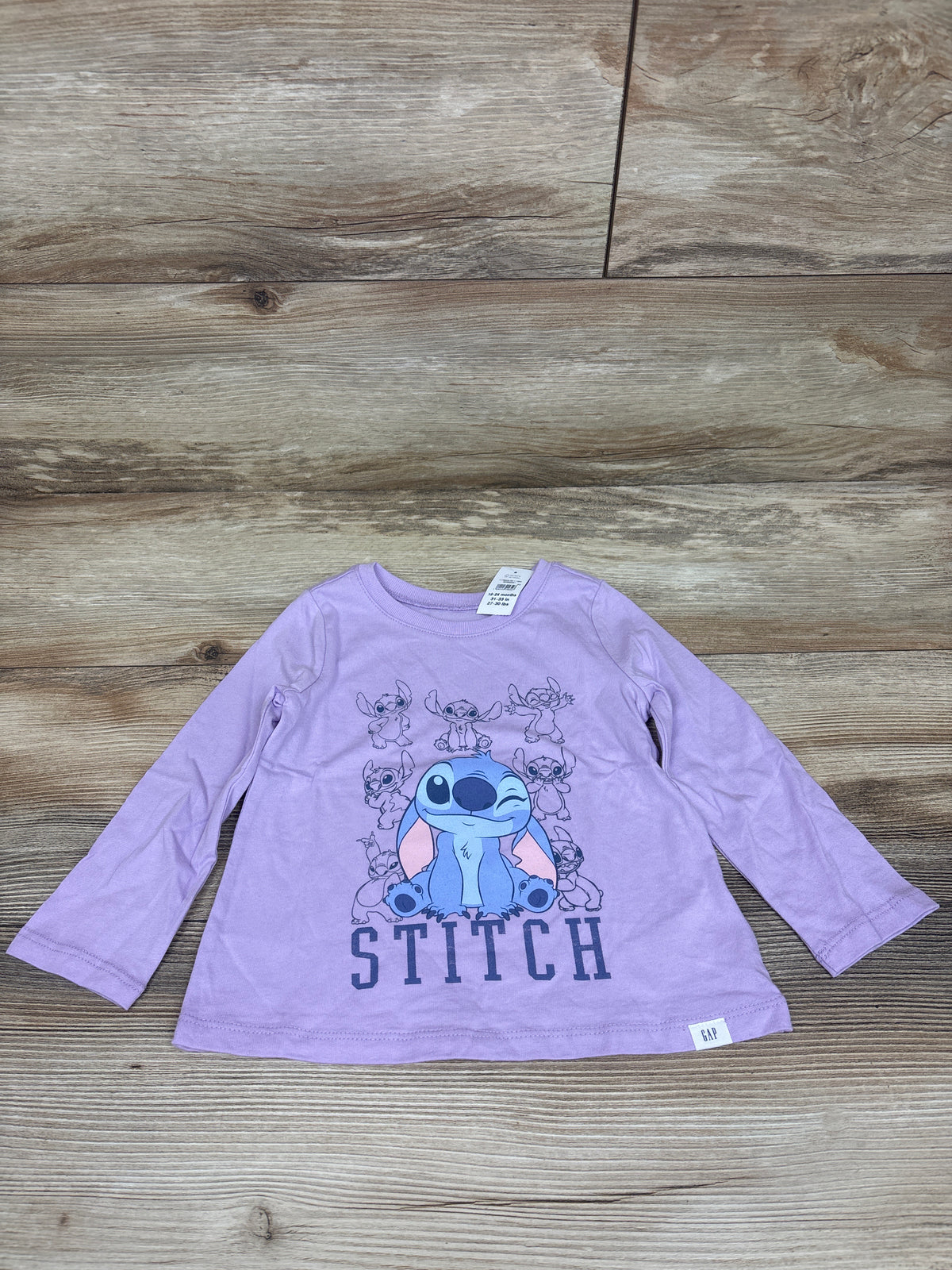 NEW Baby Gap x Disney Stitch Shirt Purple sz 18-24m