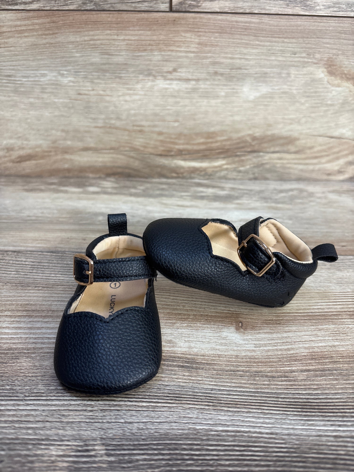 Lucky Brand Mary Jane Crib Shoes Black sz 1c