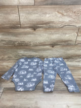 Baby Gap 2pc Winter Scene Bodysuit & Pants Grey sz 18-24m