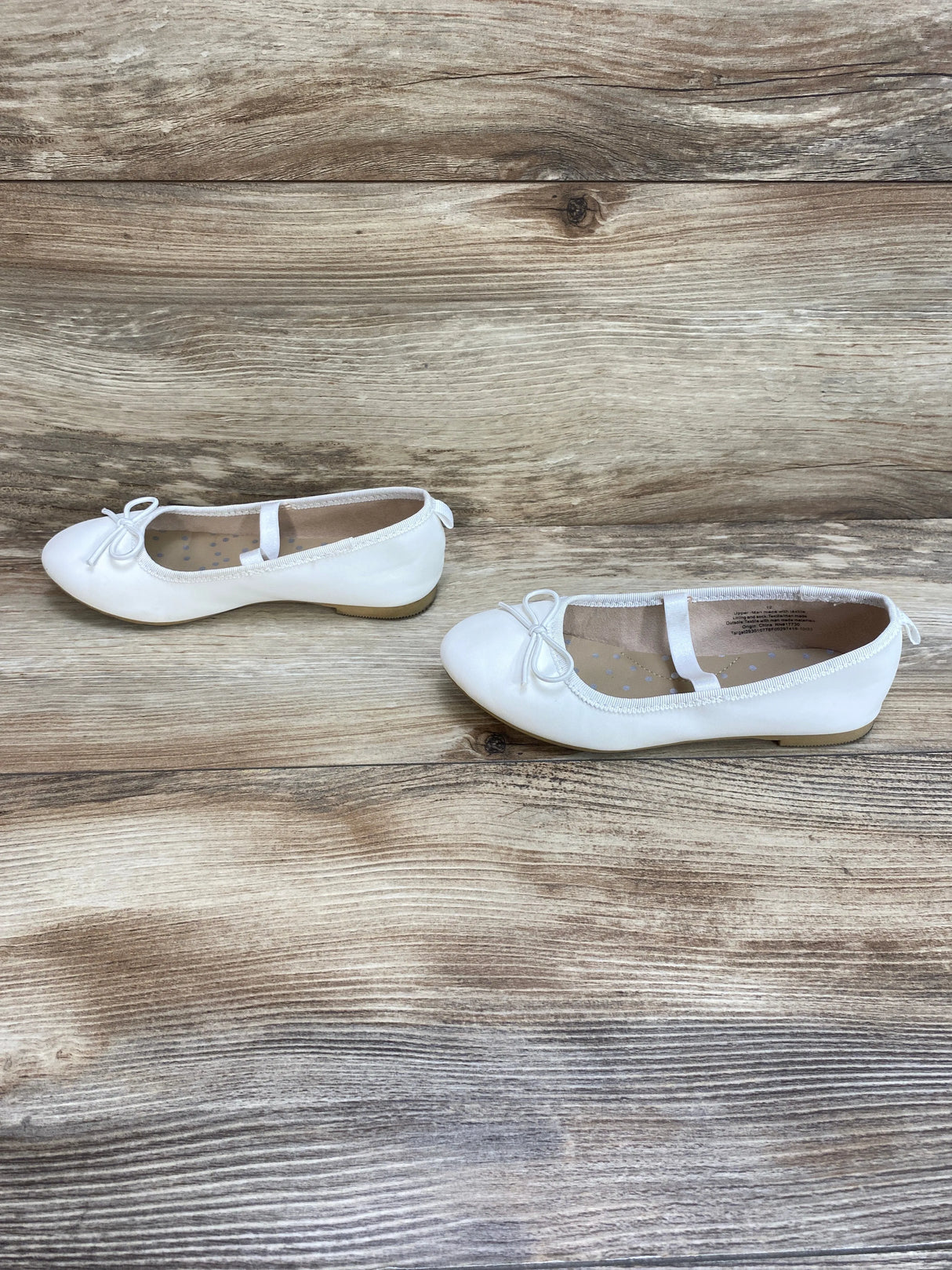 Cat & Jack Nora Slip-On Ballet Flats White sz 12c