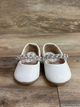 Tip Top Kids Mary Jane Bedazzled Flats White sz 1c