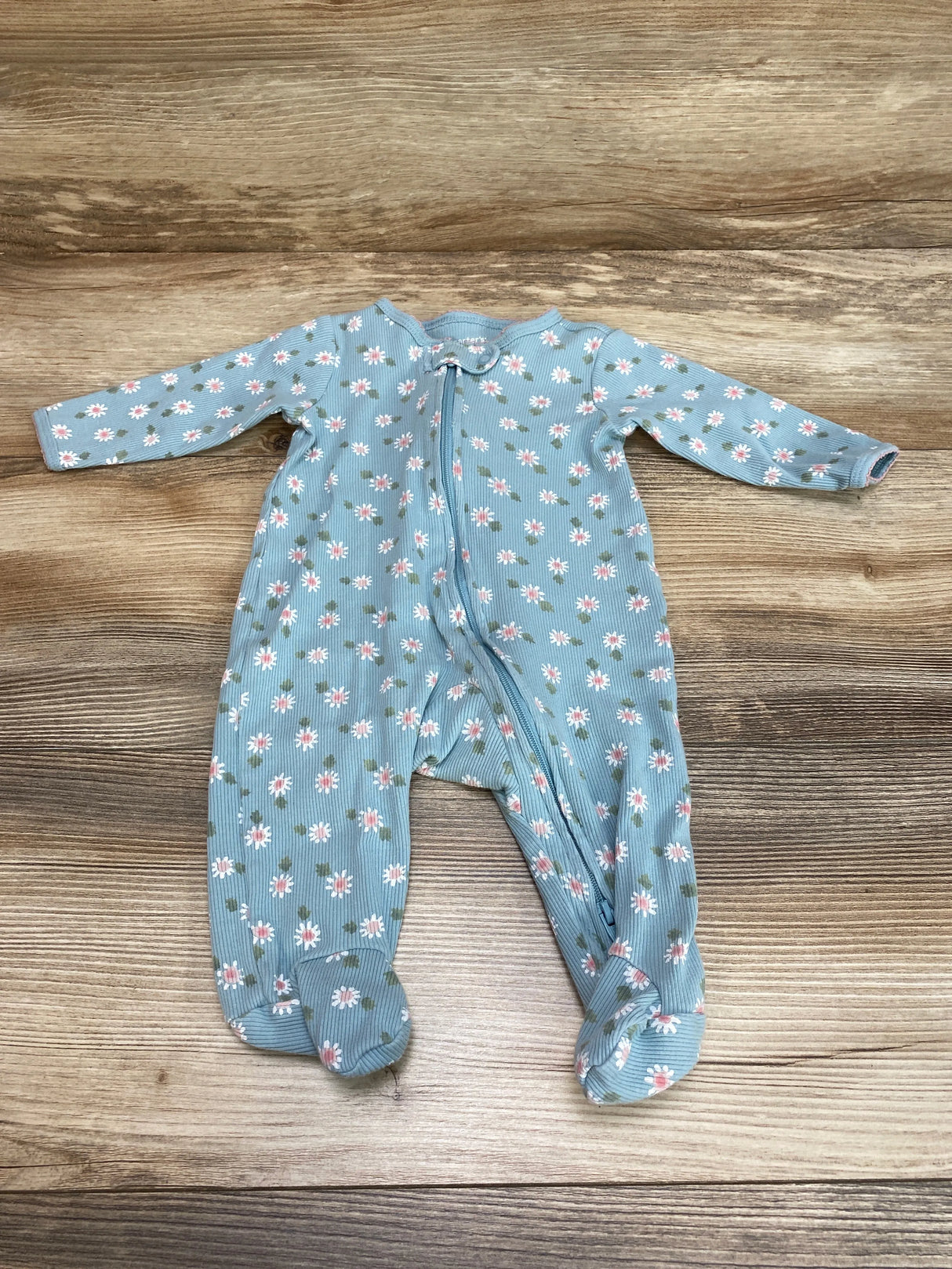 Carter's Floral Sleeper Blue sz 3m