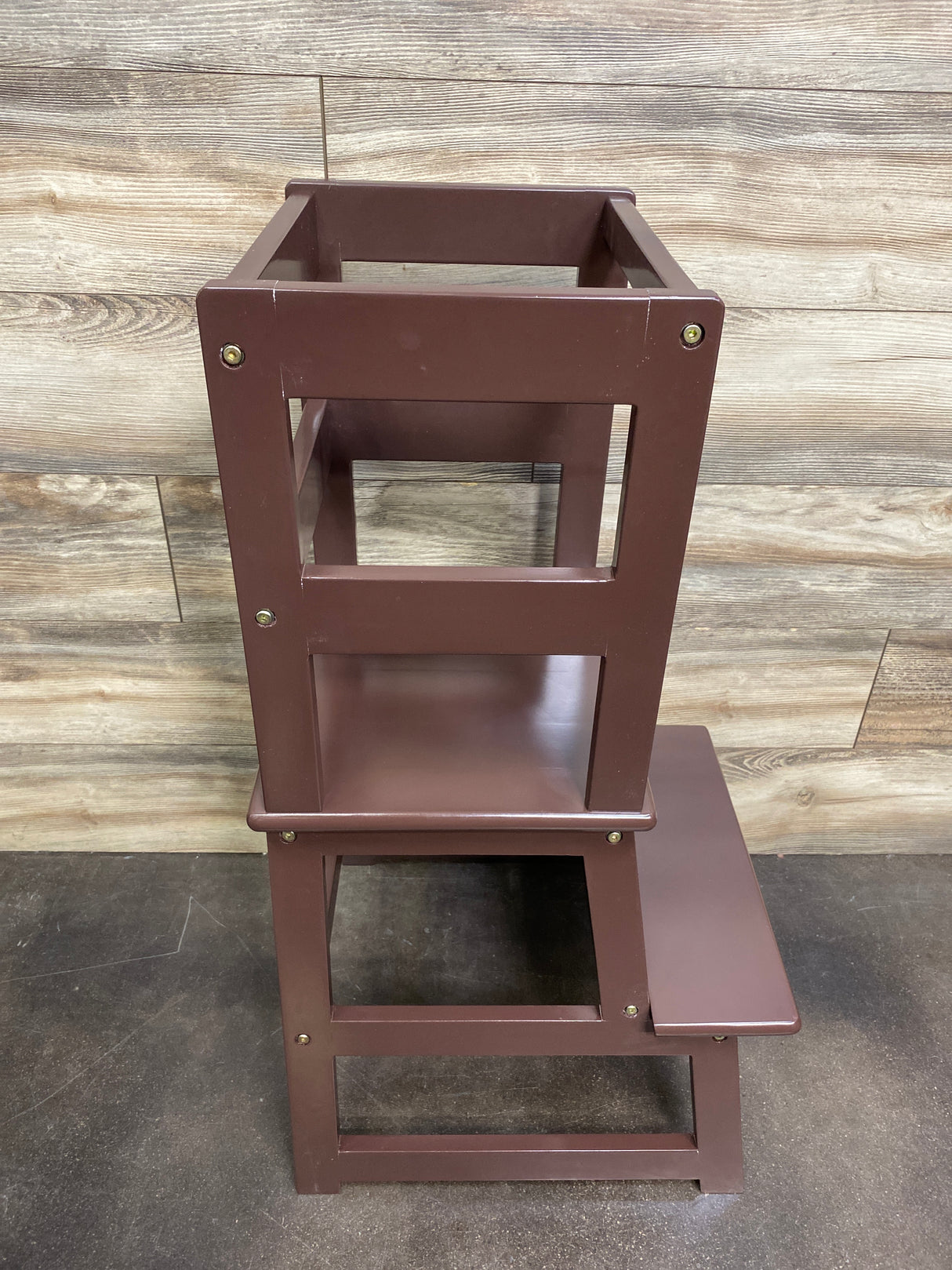 NEW SDADI Mother's Helper Adjustable Height Kitchen Step Stool in Espresso