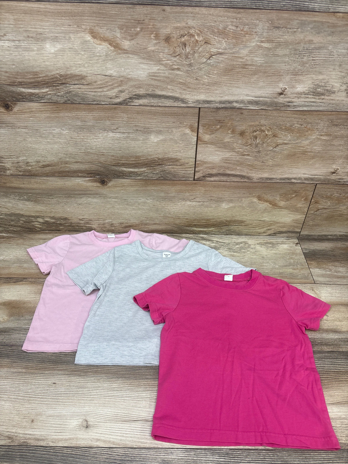 Shein 3pk Short Sleeve Shirts Pink sz 5T