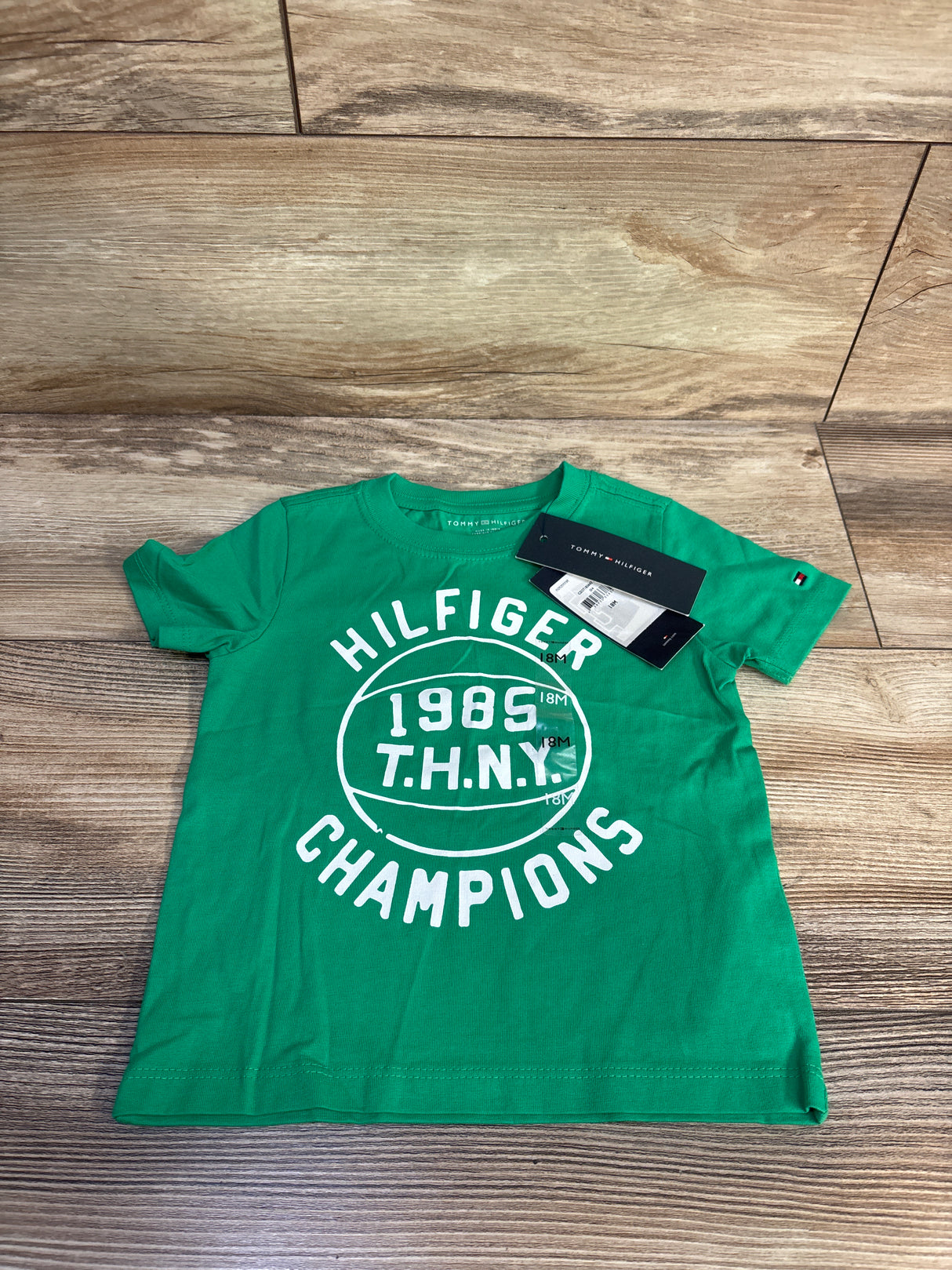 NEW Tommy Hilfiger Logo Shirt Green sz 18m