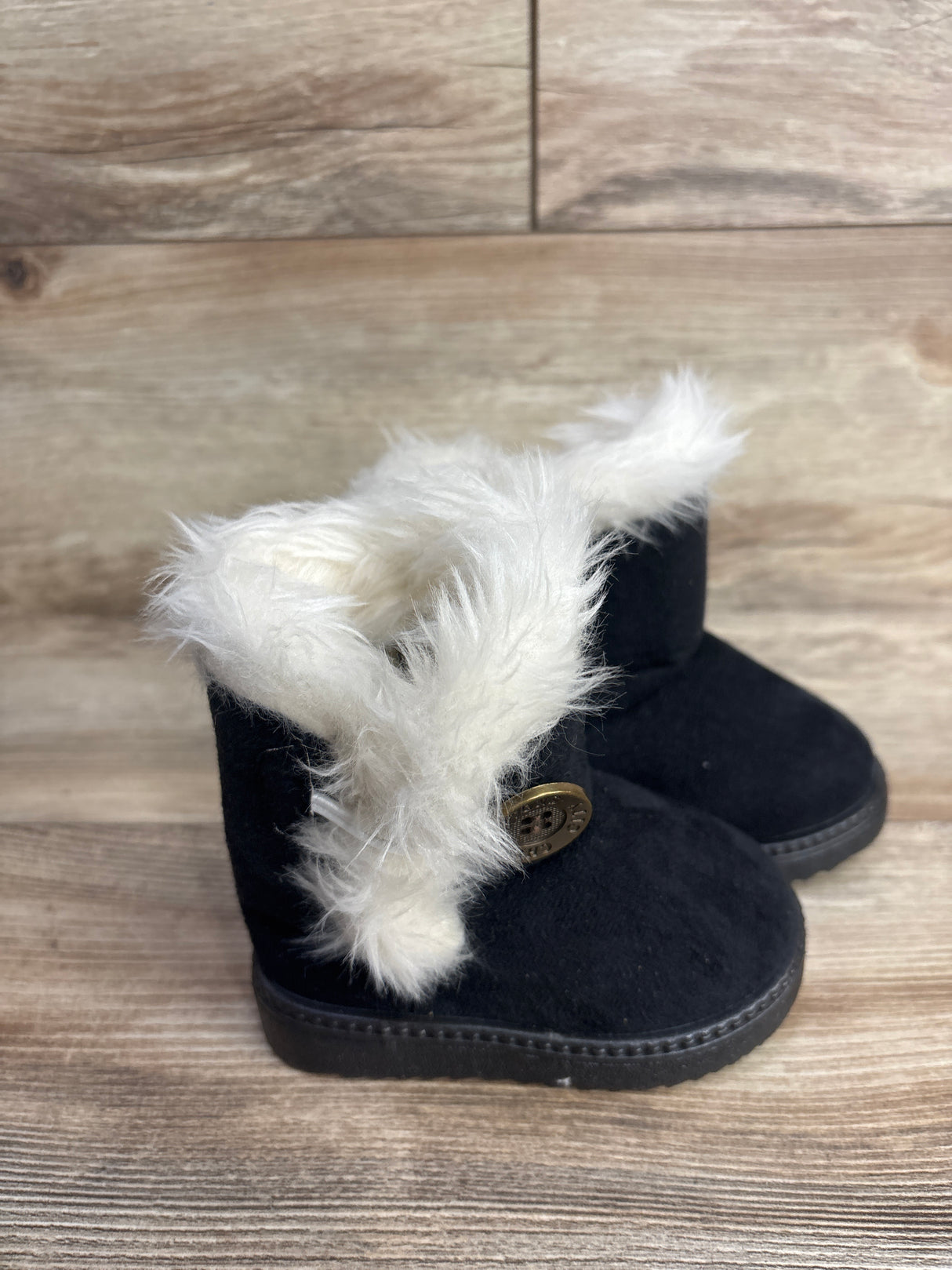 Frontwalk Plush Collar Snow Boots Black sz 5c