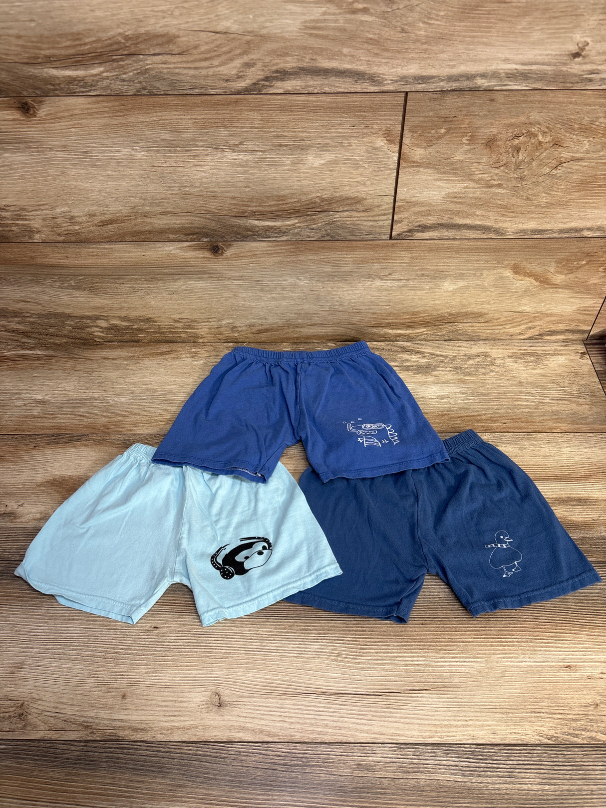 3pk Pull On Shorts Blue sz 3T