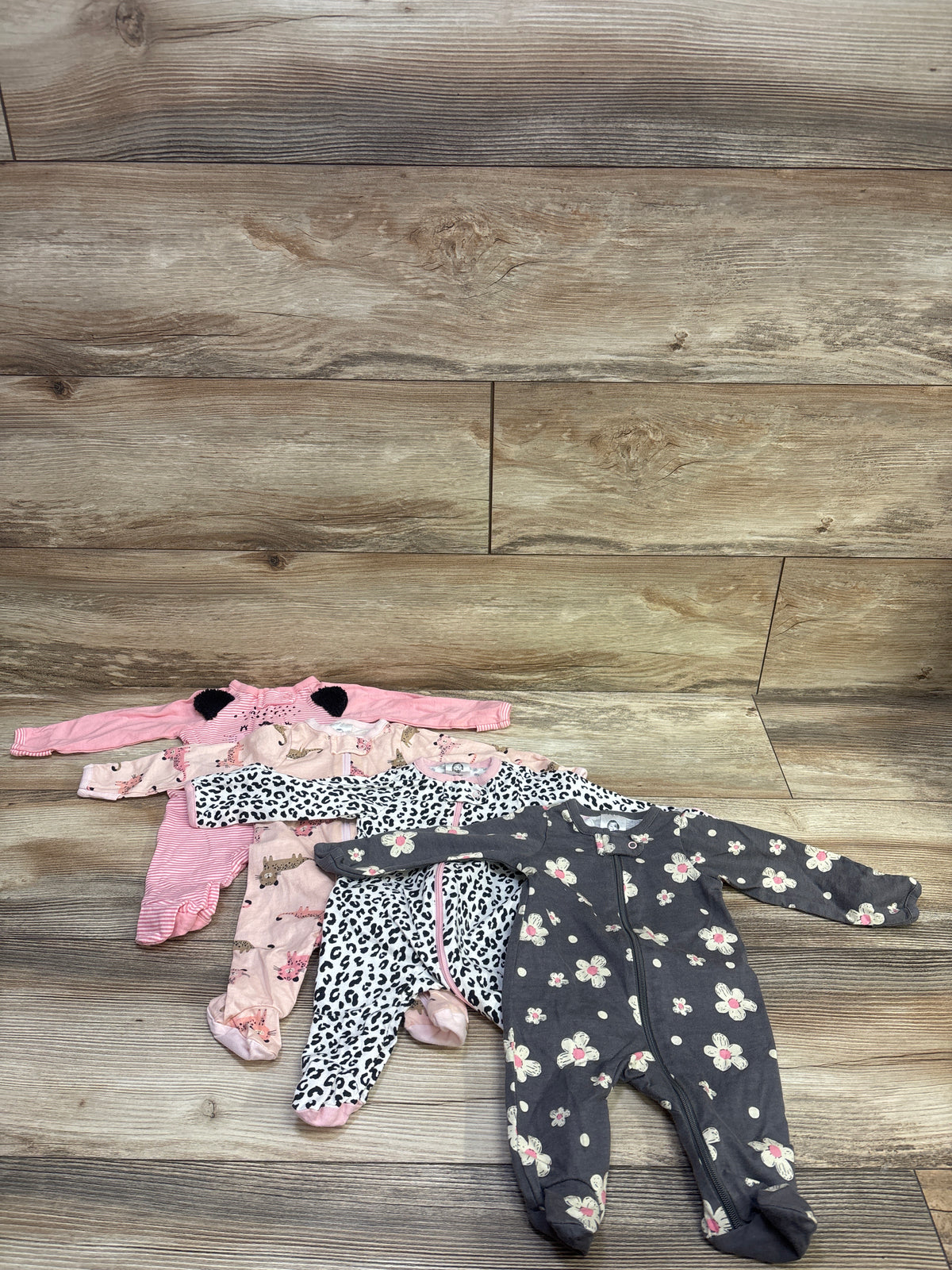 Gerber 4pk Sleep 'N Play Sleepers Pink sz Newborn