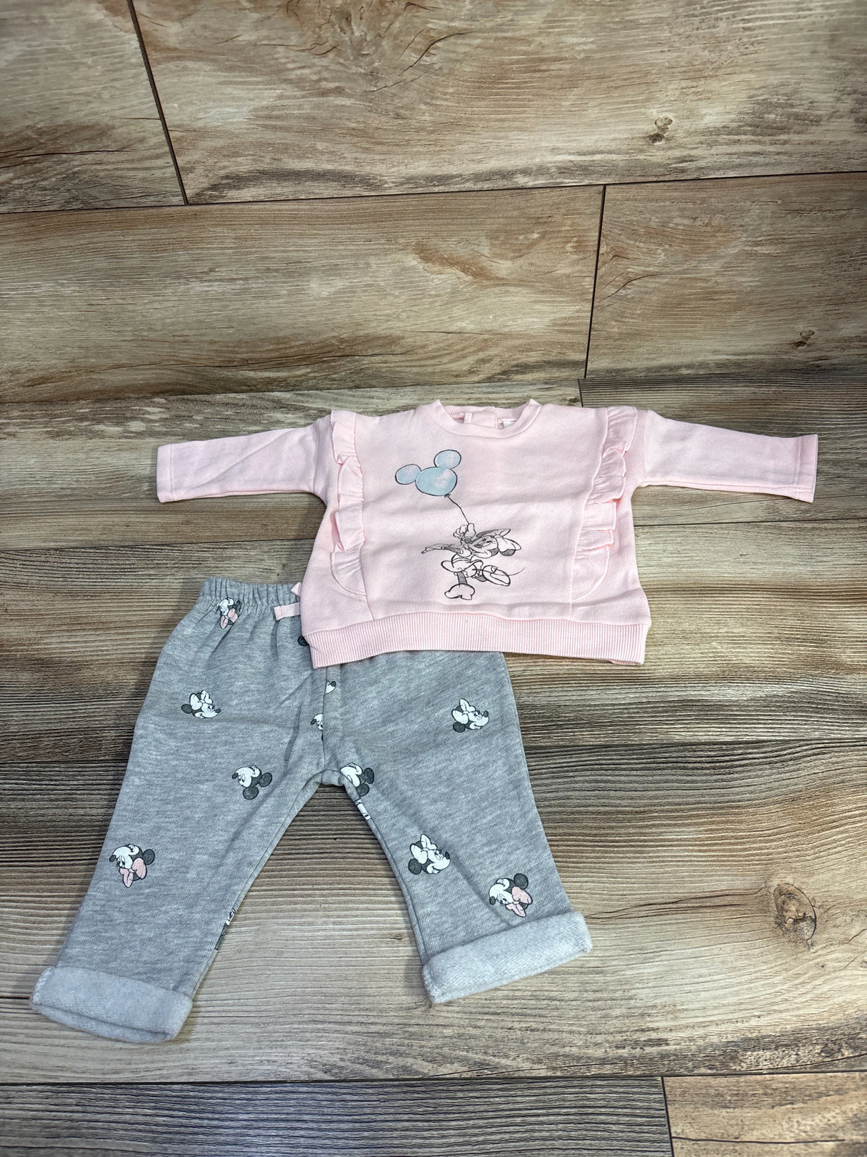 Disney Baby 2pc Minnie Mouse Sweatshirt & Joggers Pink sz Newborn