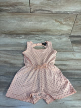 Picapino Metallic Polka Dot Shortie Romper Peach sz 12m