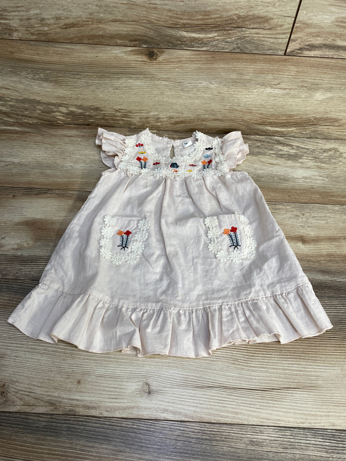 Shein Embroidered Dress White sz 18-24m