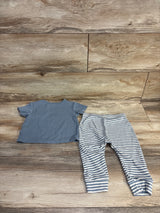 Cloud Island 2pc Bear Ribbed Shirt & Pants Set Blue sz 12m