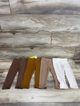 NEW Shein 4pk Ribbed Leggings Brown sz 9-12m