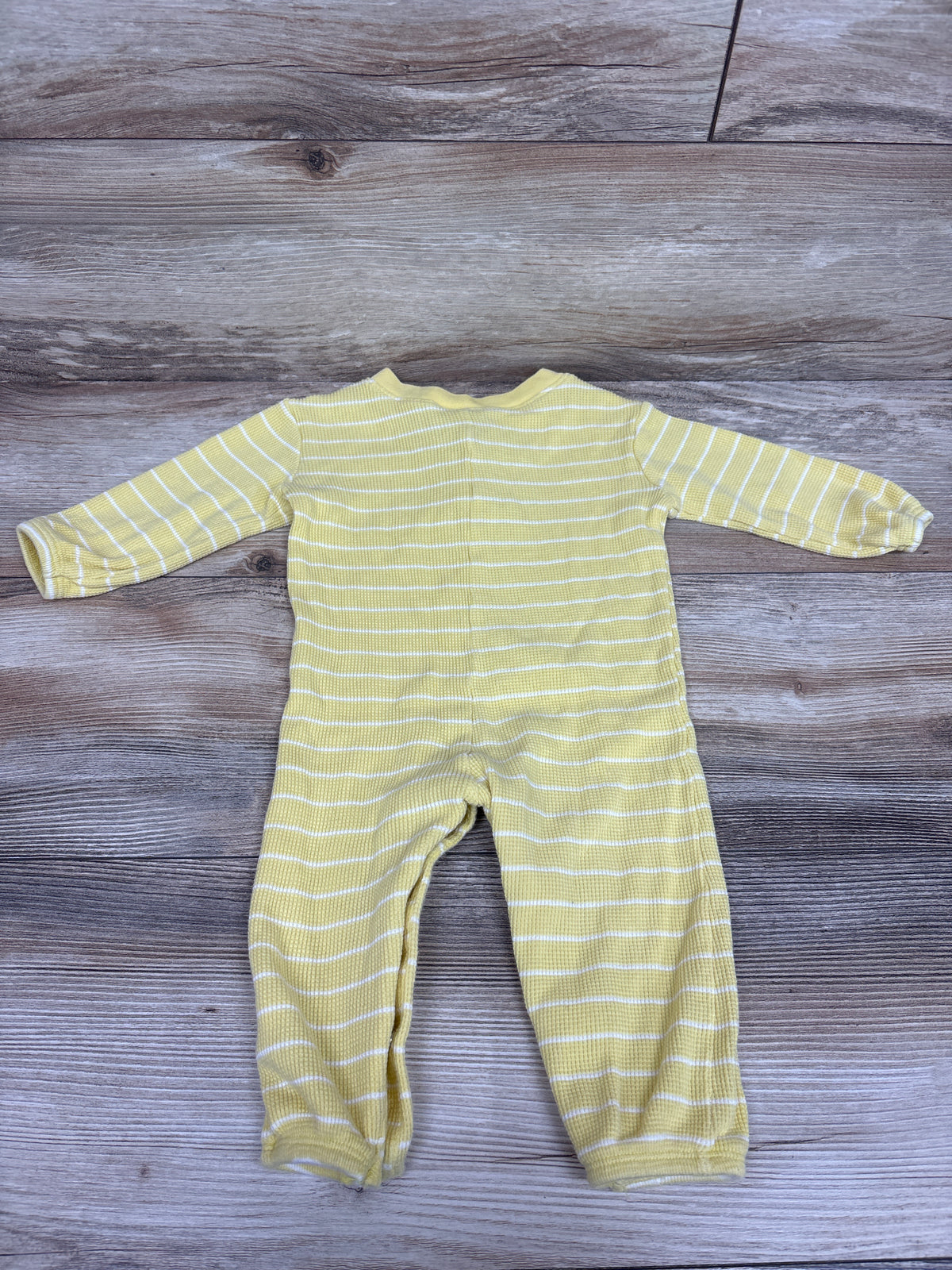 Old Navy Henley Waffle Knit Coverall Yellow sz 6-12m