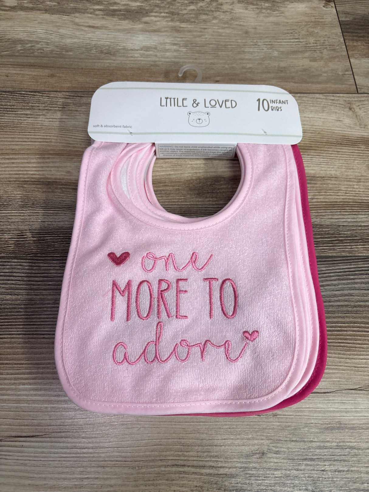 NEW Little & Loved 10pk Infant Bibs Pink