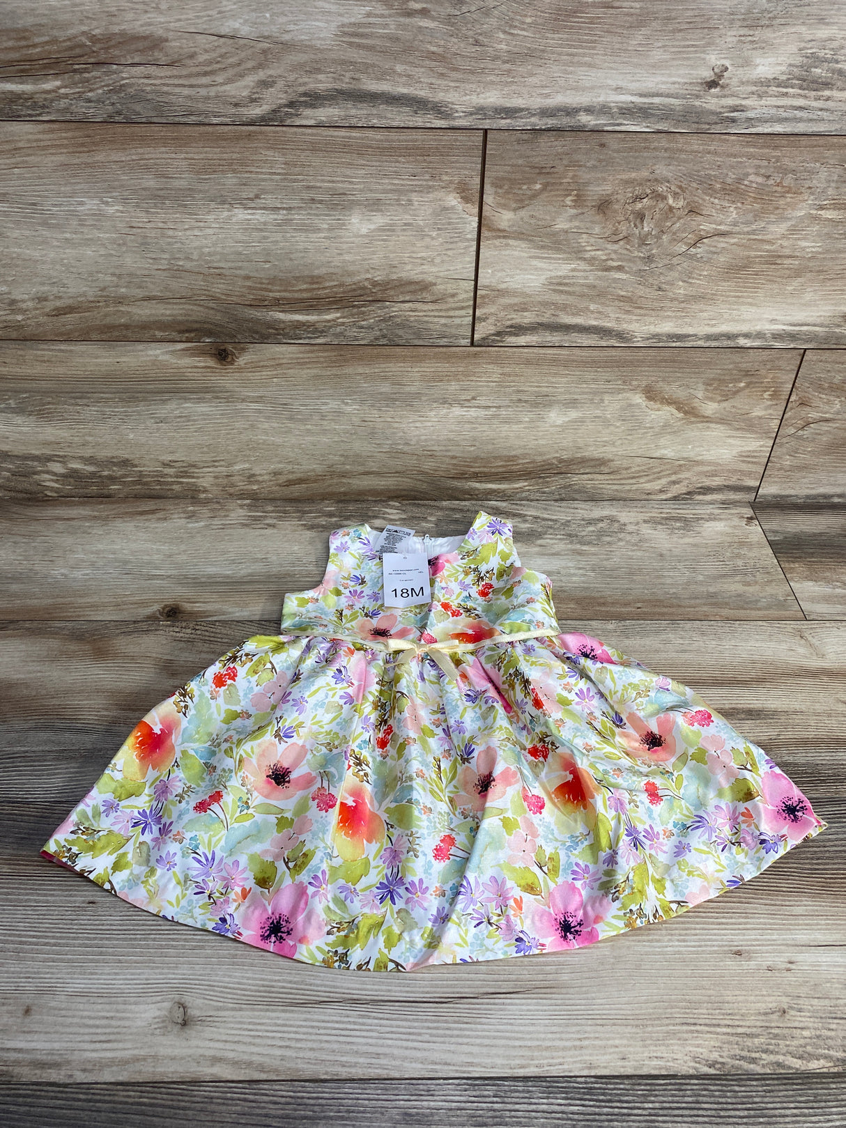 NEW Bonnie Baby 2pc Floral Dress & Coat Yellow/White sz 18m