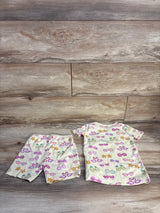 Janie & Jack 2pc Good Night Short Pajama Set in Sunglass Stars Yellow sz 4T