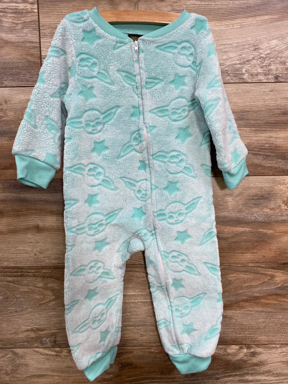 Star Wars Plush Unionsuit Teal sz 3T