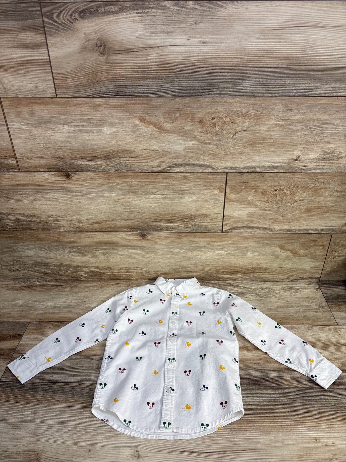Janie & Jack x Disney Mickey Mouse Oxford Shirt White sz 4T