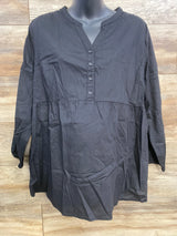 NEW Isabel Maternity Button Front Shirt Black sz Large