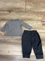 Cat & Jack Christmas Dinosaur Pajama Set Grey sz 12m