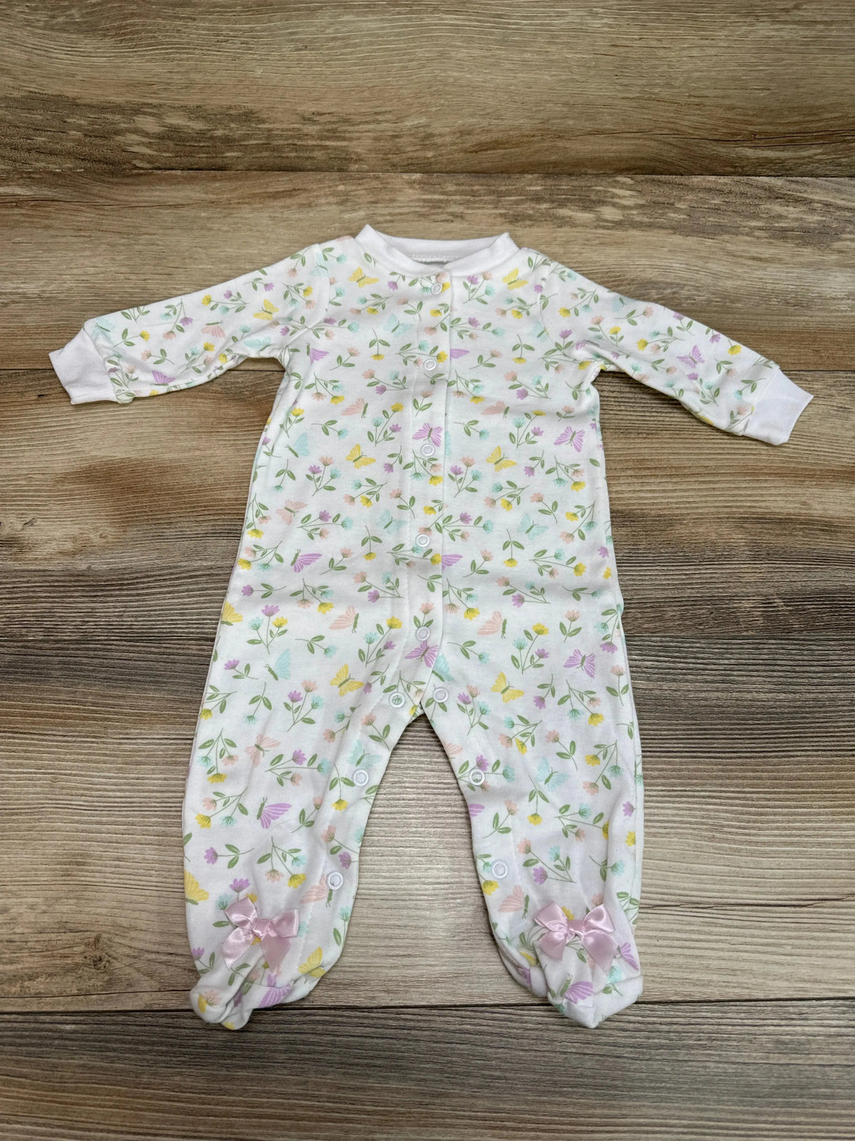 Mikey & Lottie Floral Sleeper White sz 0-3m