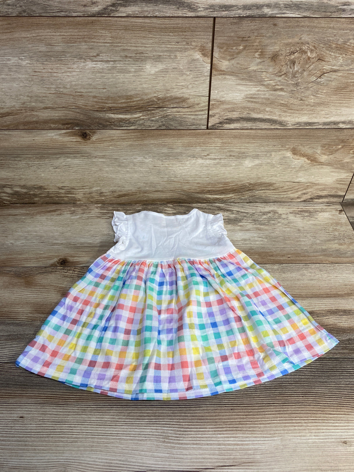 First Impressions Gingham Dress White sz 12m