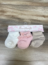 NEW Danbar Bow Fancy 6pk Socks sz 0-12m