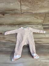 Burts Bees Baby Striped Sleeper White sz Newborn