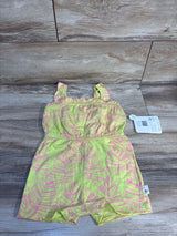 NEW Burt's Bees Baby Tank Shortie Romper Lime sz 18m