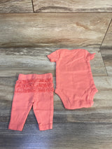 Just One You 2pc Floral Bodysuit & Pants Pink sz Newborn