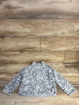 H&M Full Zip Dinosaur Print Fleece Grey sz 5-6