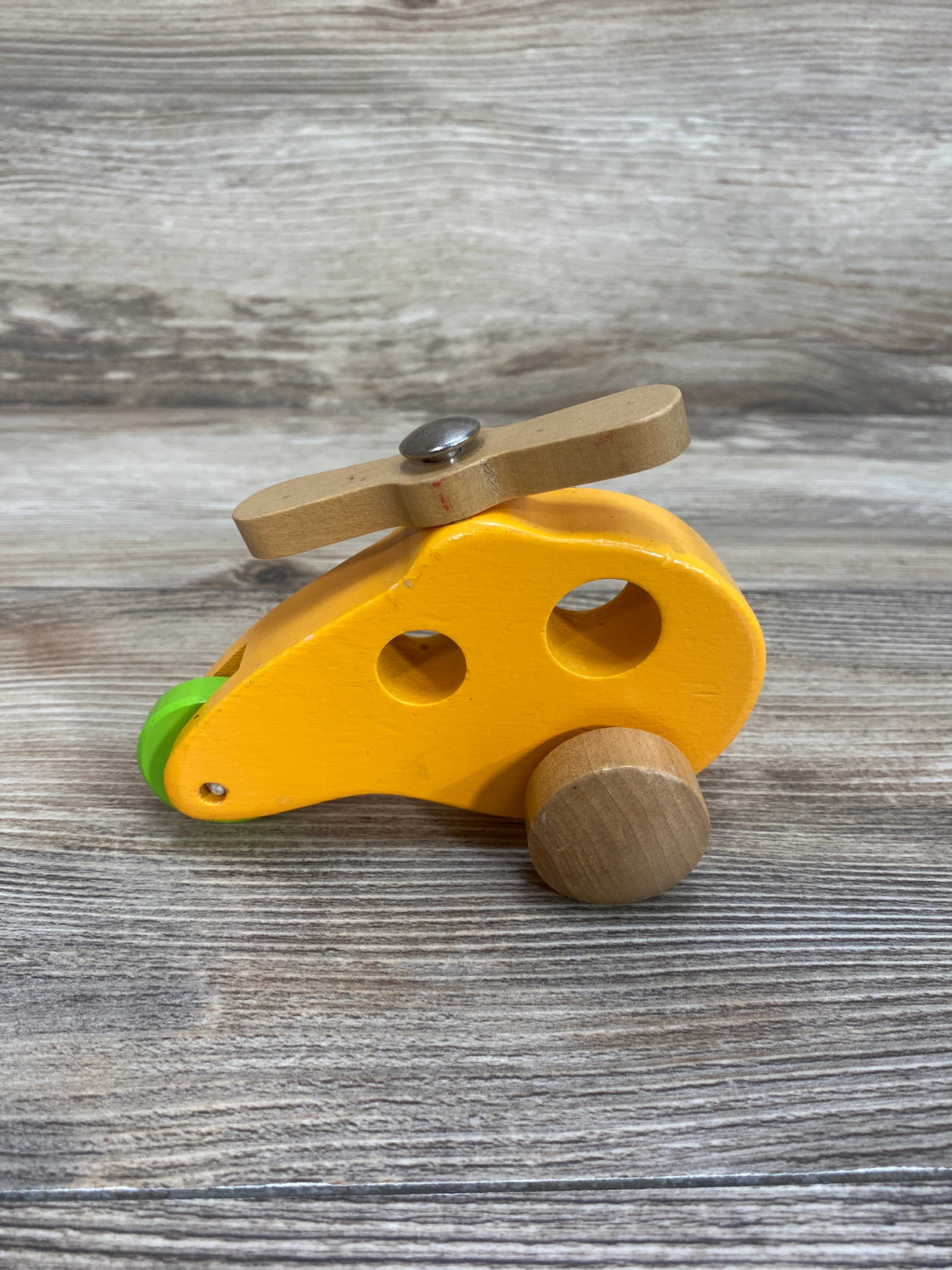 Hape Little Copter Wooden Toy Orange