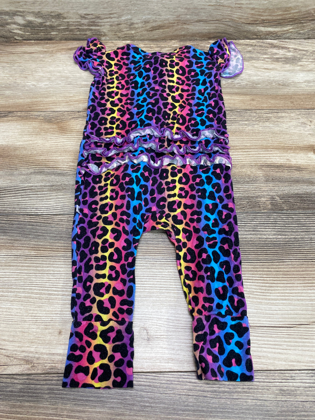 Bums & Roses Livin' La Cheetah Loca Romper sz 6-9m