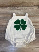 Four-Leaf Clover Cord Bubble Romper Cream sz 0-3m